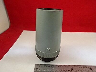 MICROSCOPE PART LEITZ WETZLAR GERMANY 5:1 OBJECTIVE LENS OPTICS AS IS B#AD-12