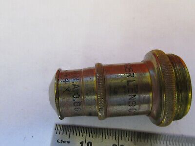 ANTIQUE BRASS SPENCER OBJECTIVE 44X LENS MICROSCOPE PART AS PICTURED &F6-B-121