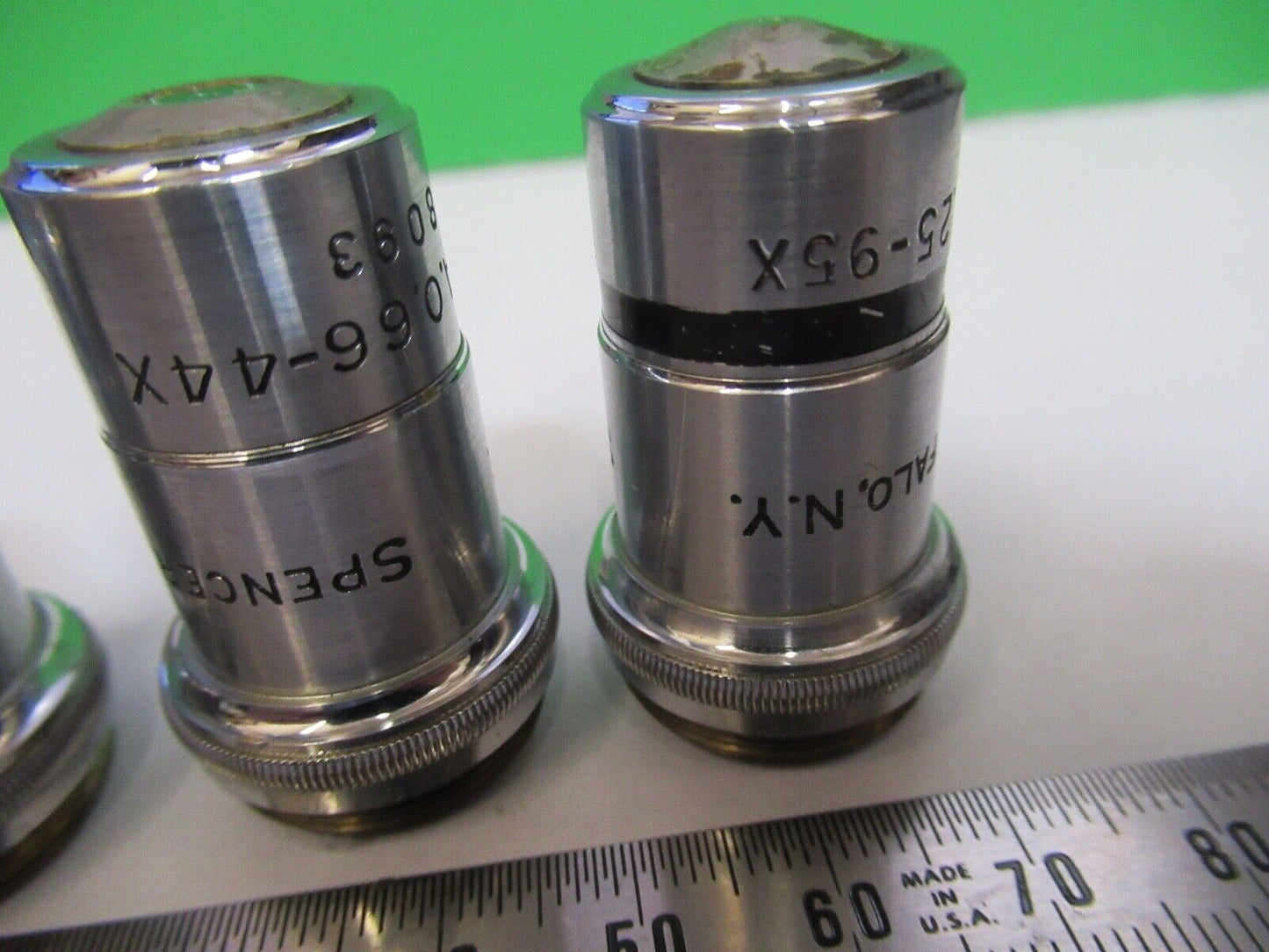 LOT OBJECTIVES SPENCER AO LENS OPTICS  MICROSCOPE PART AS PICTURED Q7-B-13