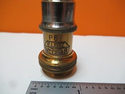 ANTIQUE LEITZ GERMANY POL OBJECTIVE 45X P6 MICROSCOPE OPTICS AS PIC &16-B-13