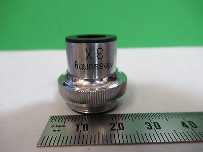 UNITRON MEASURING 3X LENS OBJECTIVE OPTICS MICROSCOPE PART AS PICTURED #R7-B-56