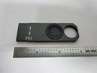 MICROSCOPE LEITZ WETZLAR GERMANY POLARIZER FILTER SLIDE OPTICS BIN#B2-C-45