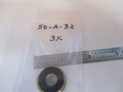 VICKERS ENGLAND OBJECTIVE 3X LENS OPTICS MICROSCOPE PART AS PICTURED &50-A-32