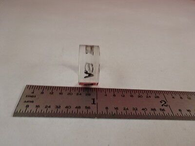 OPTICAL FLAT SMALL DIAMETER FUSED SILICA 1/10 WAVE LASER OPTICS AS IS #80-21