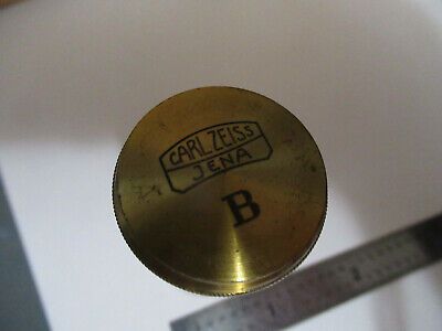 CARL ZEISS JENA "B" EMPTY BRASS OBJECTIVE CAN MICROSCOPE AS PICTURED &F5-A-86