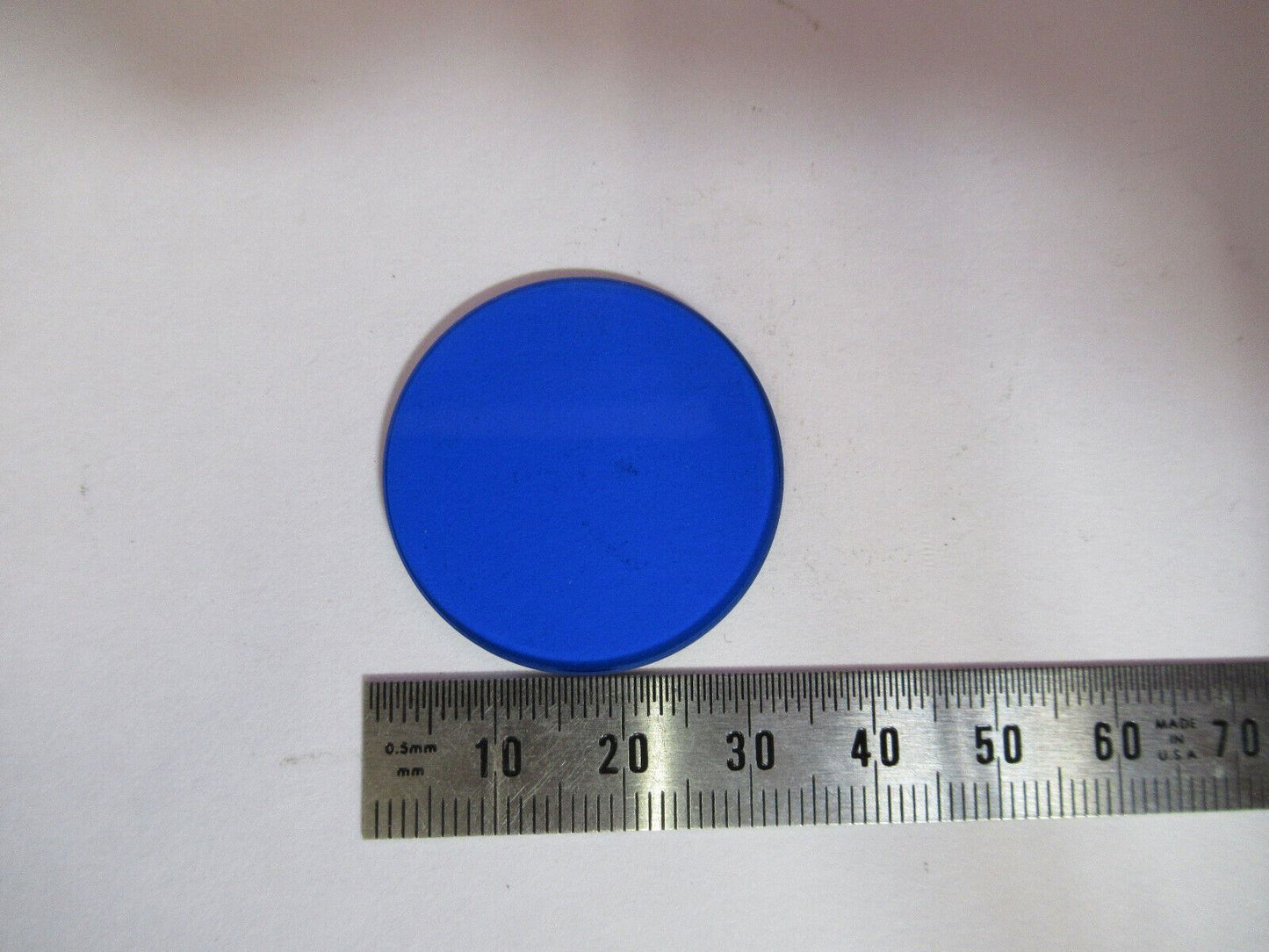 WILD HEERBRUGG SWISS GLASS BLUE FILTER OPTICS MICROSCOPE PART AS PICTURED Q2-65