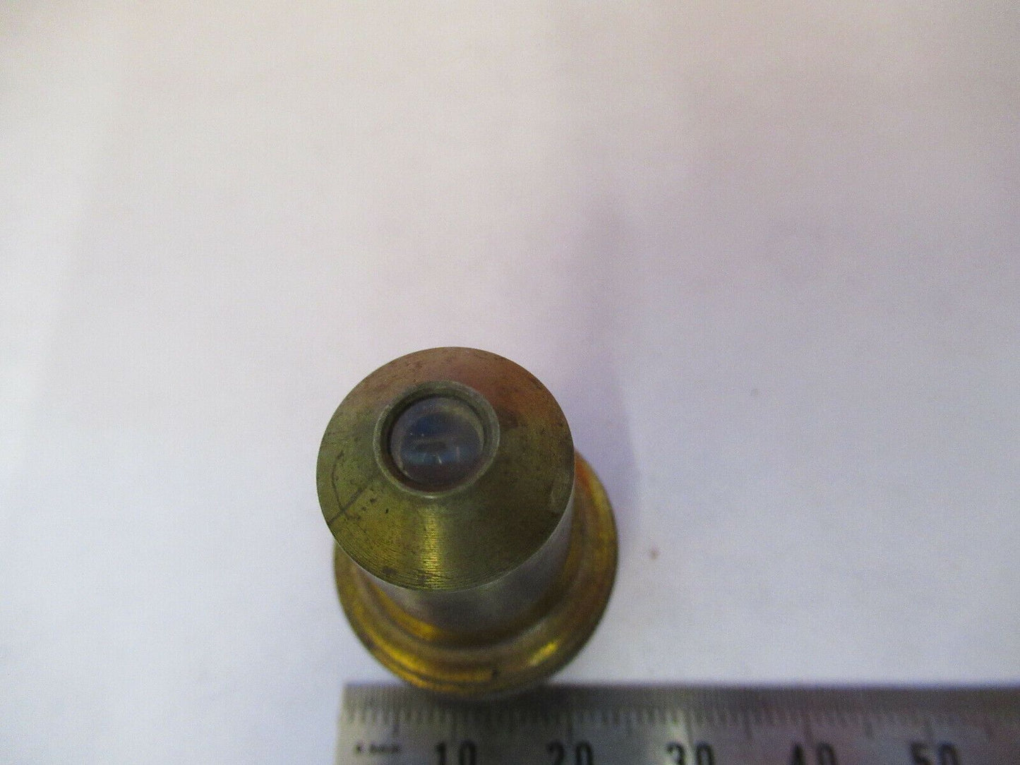 ANTIQUE BRASS BAUSCH LOMB OBJECTIVE 10X MICROSCOPE PART AS PICTURED &Q4-A-32