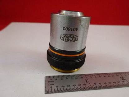 MICROSCOPE PART OLYMPUS JAPAN OBJECTIVE NEO 10X OPTICS  AS IS #M6-A-53