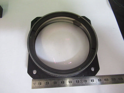 HUGE OPTICAL MIL SPEC LENS CONVEX 85mm 6" FL  MOUNTED OPTICS AS PICTURED W9-A-22