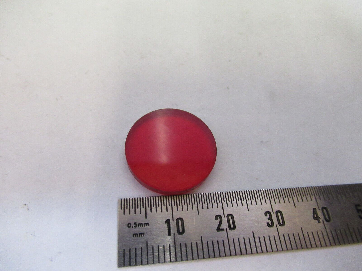 OPTICAL RED GLASS FILTER OPTICS AS PICTURED &H3-B-54