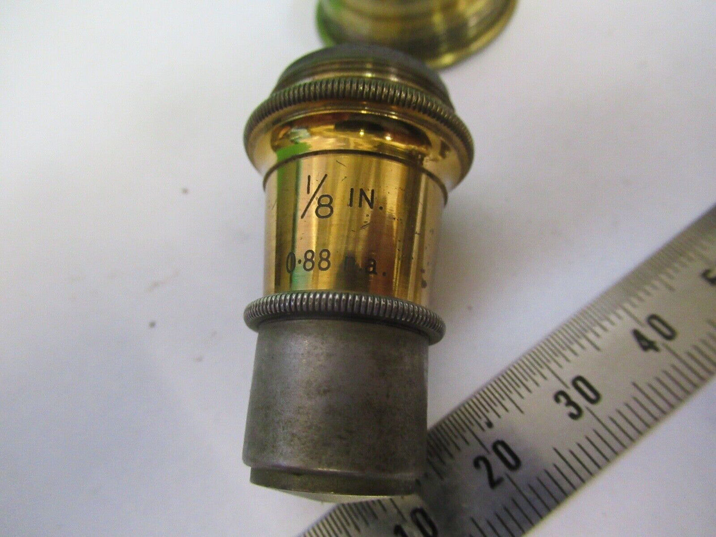 ANTIQUE WATSON UK OBJECTIVE PARA 1/8 LENS OPTICS MICROSCOPE PART  F8-B-19