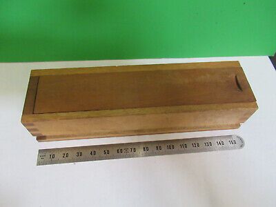 ANTIQUE ERNST LEITZ SMALL EMPTY WOOD BOX MICROSCOPE PART AS PICTURED Q9-A-54