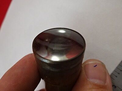 ANTIQUE BRASS MOUNTED LENS  MICROSCOPE PART OPTICS  #L9-B-32