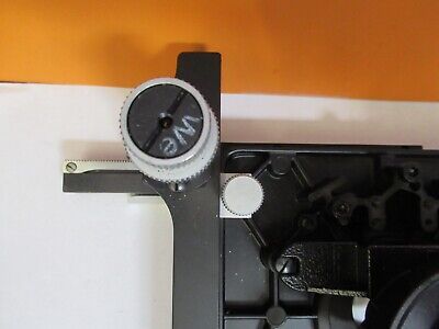 LEITZ GERMANY STAGE TABLE XY MICROMETER MICROSCOPE PART AS PICTURED &14-FT-30