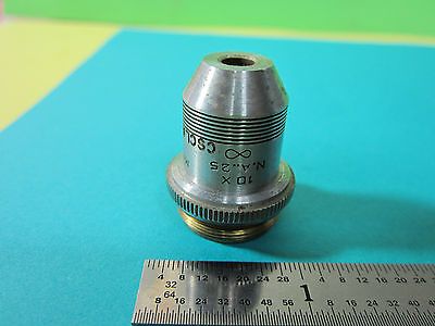 MICROSCOPE PART OBJECTIVE SPENCER AO 10X INFINITY CORRECTED OPTICS  BIN#B3-06