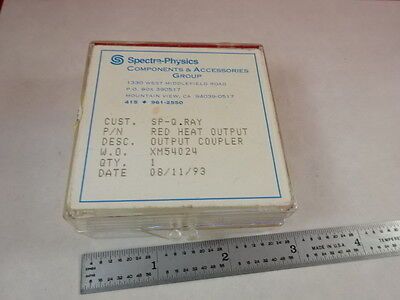 SPECTRA PHYSICS RED HEAT OUTPUT COUPLER LENS LASER OPTICS AS PICTURED &S4-C-14