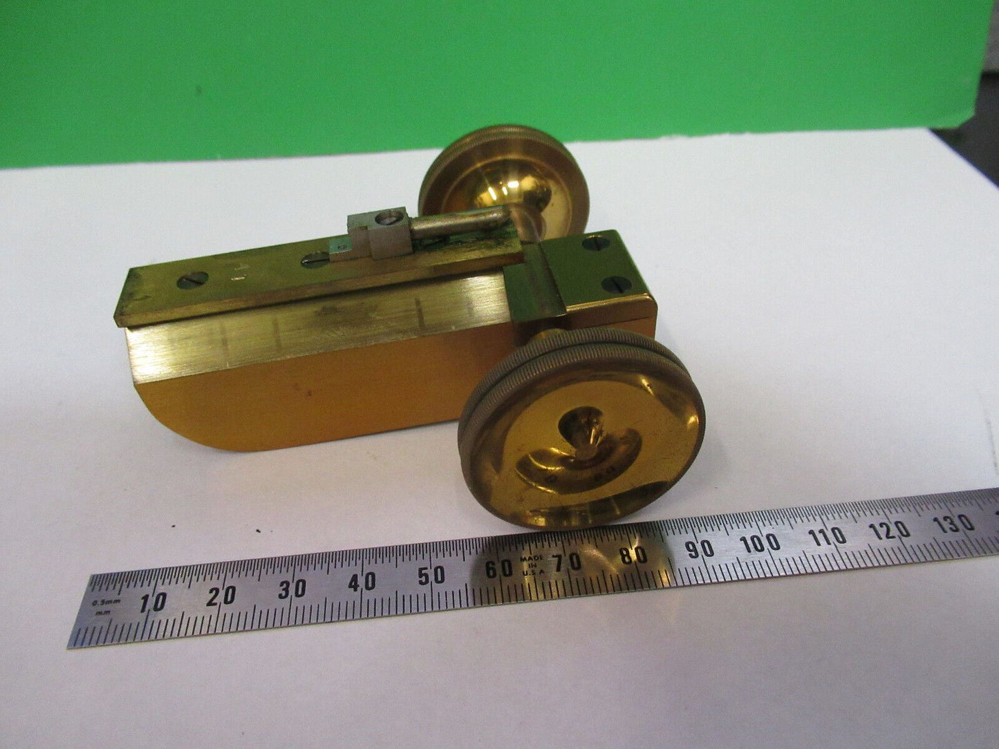 SPENCER ANTIQUE  BRASS STAGE SUPPORT MICROSCOPE PART AS PICTURED &R7-B-19Ax