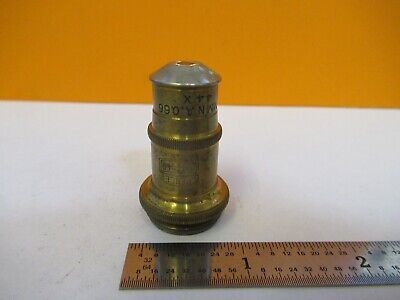 ANTIQUE BRASS OBJECTIVE 44X SPENCER OPTICS MICROSCOPE PART AS PICTURED #7B-B-115