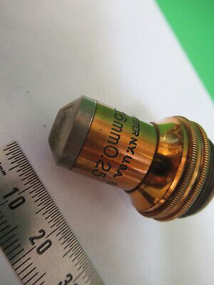 ANTIQUE BRASS BAUSCH LOMB OBJECTIVE MICROSCOPE PART AS PICTURED &Q9-A-117