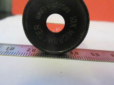 BAUSCH LOMB EYEPIECE 10X MICROMETER OPTICS MICROSCOPE PART AS PICTURED &8Y-A-46