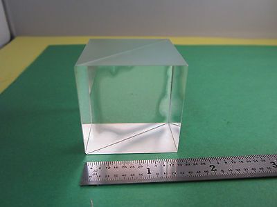 OPTICAL cube BEAM SPLITTER [some separation in middle] LASER OPTICS BIN#14