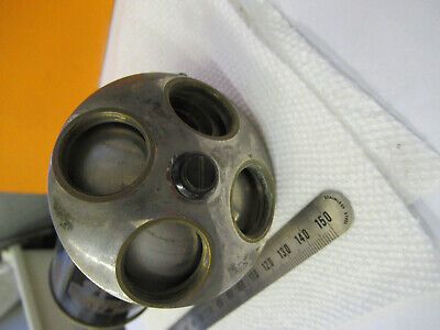 ANTIQUE CARL ZEISS BRASS TUBUS + NOSEPIECE MICROSCOPE PART AS PICTURED P9-A-83