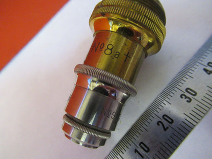 Reichert Austria Brass Microscope Objective No. 8a