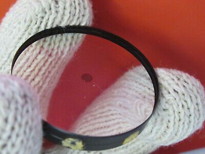 OPTICAL COATED LENS MIL SPEC HOLED COATING RARE OPTICS AS PICTURED &87-FT-57