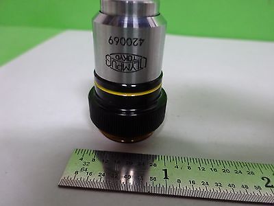 MICROSCOPE PART OBJECTIVE OLYMPUS PLAN 20 20X JAPAN OPTICS AS IS BIN#Y5-K-05