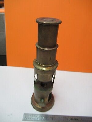 ANTIQUE BRASS PORTABLE FIELD MICROSCOPE COLLECTABLE AS PICTURED &W8-A-10