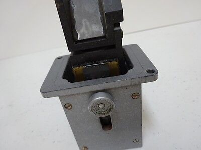 MICROSCOPE PART LEITZ GERMANY BEAM SPLITTER BRASS MOUNT OPTICS AS IS BIN#N8-H-01