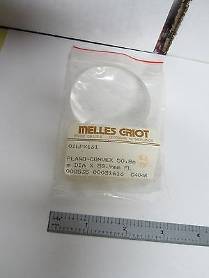 OPTICAL MELLES GRIOT LENS PL CX 50.8 DIA FL 88.9 mm OPTICS AS IS BIN#J3-08