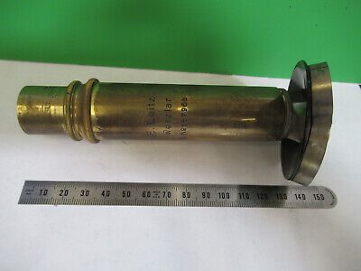 ANTIQUE BRASS TUBUS + NOSEPIECE ERNST LEITZ MICROSCOPE PART AS PICTURED &Q9-A-36