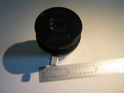 MICROSCOPE EYEPIECE WILD HEERBRUGG 15xGK OPTICS AS IS BIN#32-B-09