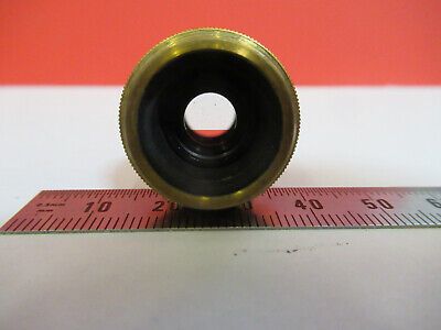 ANTIQUE ERNST LEITZ BRASS OBJECTIVE 10X MICROSCOPE PART AS PICTURED &B1-B-21