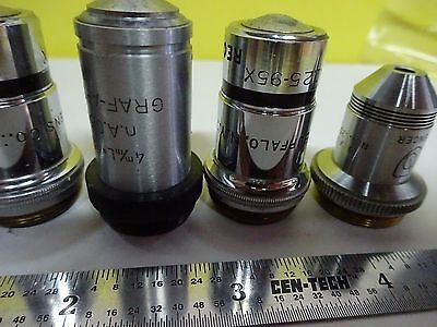 LOT MICROSCOPE PART OBJECTIVE ASSORTED OPTICS BIN#X5-15