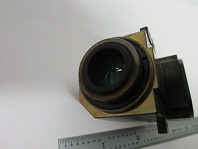 OPTICAL MICROSCOPE LEITZ PART BRASS MOUNTED LENS + MIRROR OPTICS BIN#J6-03