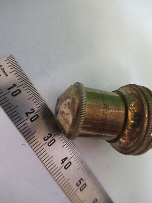 ANTIQUE BAUSCH LOMB BRASS 16mm OBJECTIVE MICROSCOPE PART AS PICTURED &Z1-A-29