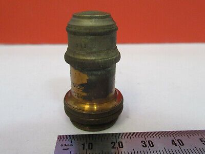 ANTIQUE BRASS LEITZ GERMANY OBJECTIVE "2" MICROSCOPE PART AS PICTURED F6-B-110