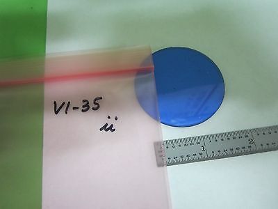 MICROSCOPE PART ZEISS GERMANY BLUE FILTER GLASS OPTICS AS IS BIN#V1-35