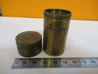 EMPTY BAUSCH LOMB BRASS OBJECTIVE CANISTER MICROSCOPE PART AS PICTURED 8Y-A-119