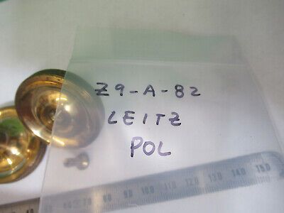 ANTIQUE ERNST LEITZ WETZLAR SET BRASS KNOBS MICROSCOPE PART AS PICTURED &Z9-A-82