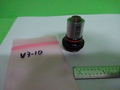 MICROSCOPE PART OBJECTIVE OLYMPUS JAPAN 10X OPTICS AS IS BIN#V7-10