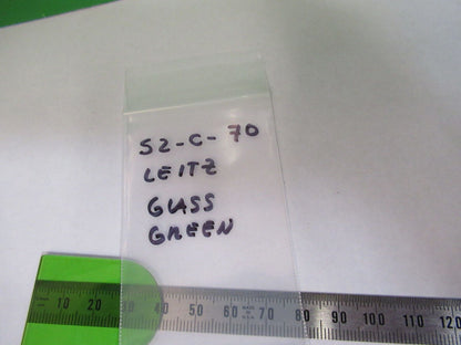 LEITZ GERMANY GREEN GLASS FILTER OPTICS MICROSCOPE PART AS PICTURED #S2-C-70