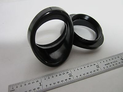 MICROSCOPE PART  PAIR EYEPIECES GUARDS AS IS OPTICS BIN#R2-43