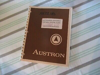 COLLECTABLE RARE AUSTRON 1210D FREQUENCY STANDARD CLOCK MANUAL 1978 &BIBLI