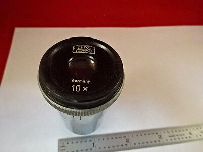 MICROSCOPE PART ZEISS OPTON GERMANY 10X EYEPIECE OCULAR OPTICS AS IS B#AD-14