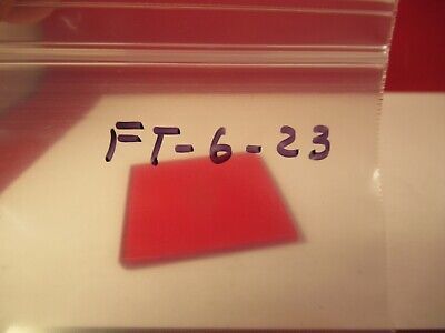 OPTICAL RED GLASS FILTER OPTICS AS PICTURED &FT-6-23