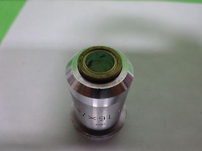 MICROSCOPE PART LEITZ GERMANY VINTAGE  OBJECTIVE PL 16X OPTICS AS IS BIN#2B-E-19