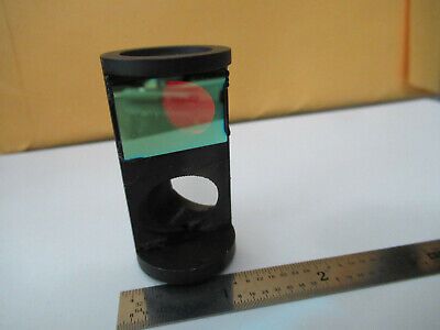 UNKNOWN MOUNTED BEAM SPLITTER + RED FILTER  OPTICS AS PICTURED &F2-A-56